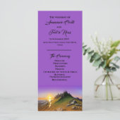 Hochzeitsfeierprogramm für Mountain & Sunset (Stehend Vorderseite)