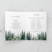 Hochzeitsfeierprogramm für Pinienwälder Programm (Innenseite)