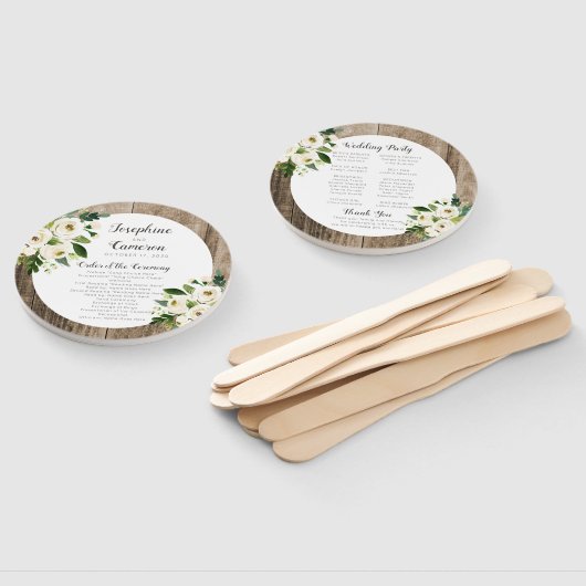 Hochzeitsfeierprogramm für Rustikal Fächer (Non-assembled)