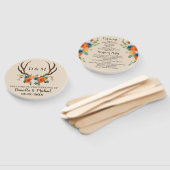 Hochzeitsfeierprogramm für rustikale Blumenliebhab Fächer (Non-assembled)