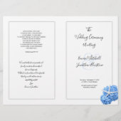 Hochzeitsfeierprogramm für Seaside Garden (Vorderseite)