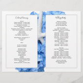 Hochzeitsfeierprogramm für Seaside Garden (Rückseite)