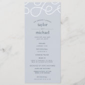 Hochzeitsfeierprogramm für Seetüchtige | Nebel Programm (Vorderseite)