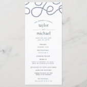 Hochzeitsfeierprogramm für Seetüchtige | Weiß Programm (Vorderseite)