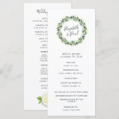 Hochzeitsfeierprogramm für Wasserfarben Programm (Vorne/Hinten)