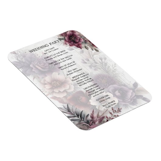 Hochzeitsfeierprogramm Magnet (Rechte Seite)