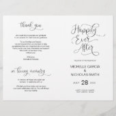 Hochzeitsfeierprogramm Modernes handgeschriebenes  (Vorderseite)