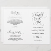 Hochzeitsfeierprogramm Modernes handgeschriebenes  (Vorne/Hinten)