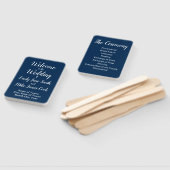 Hochzeitsfeierprogramm Navy und White Rustic Fächer (Non-assembled)