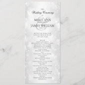 Hochzeitsfeierprogramm Silver Shimmer Lights Programm (Vorderseite)