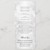 Hochzeitsfeierprogramm Silver Shimmer Lights Programm (Rückseite)