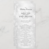 Hochzeitsfeierprogramm Silver Shimmer Lights Programm (Vorne/Hinten)