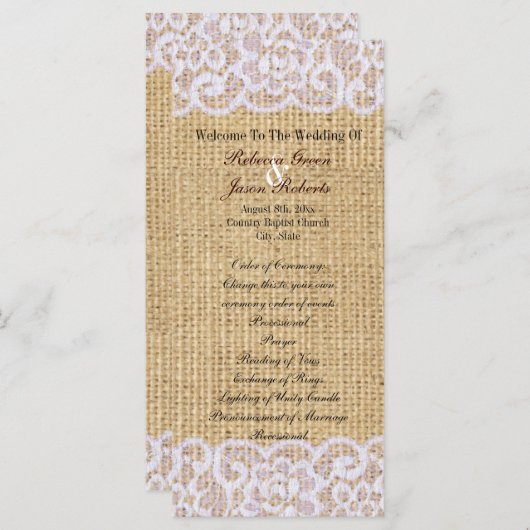 Hochzeitsfeiertag auf weißem Land Programm (Vorne/Hinten)