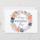 Hochzeitsfeiertag der Seestreitkräfte und der Blüt Karte (Vorderseite)