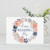 Hochzeitsfeiertag der Seestreitkräfte und der Blüt Karte (Stehend Vorderseite)