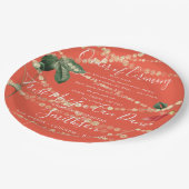 Hochzeitsfeiertag Funny Programm Danke Koral Pappteller (Schrägansicht)