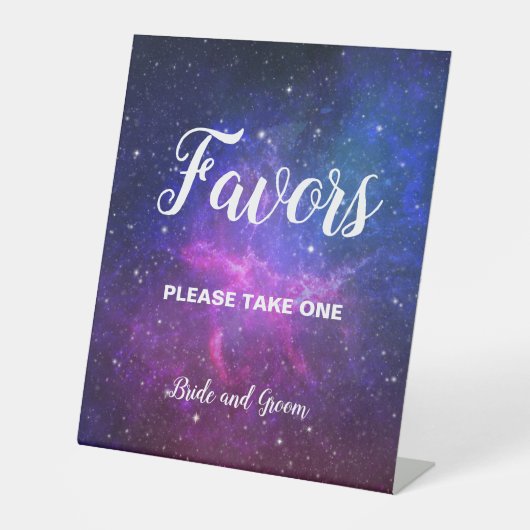 Hochzeitsfeiertag - Galaxy Stars Sockelschild (Vorderseite)