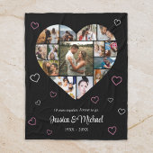 Hochzeitsfeiertag - Hörfestival - FotoCollage Fleecedecke