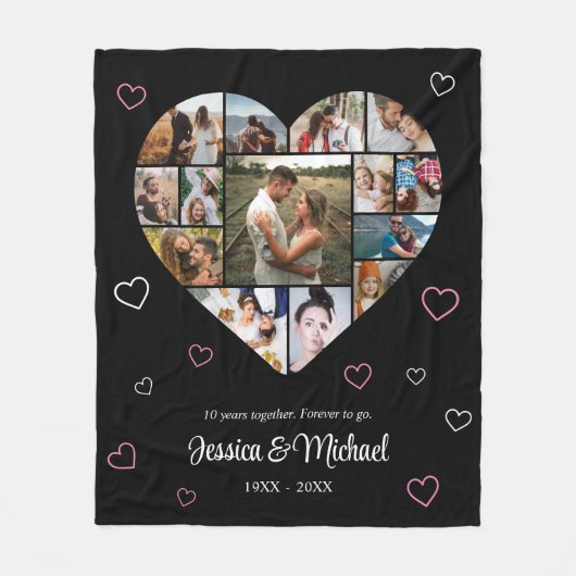 Hochzeitsfeiertag - Hörfestival - FotoCollage Fleecedecke (Vorderseite)