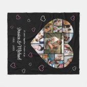 Hochzeitsfeiertag - Hörfestival - FotoCollage Fleecedecke (Vorderseite (Horizontal))