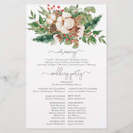 Hochzeitsfeiertag im Winter Botanischer Garten (Rückseite)