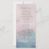 Hochzeitsfeiertag in Rosa und Blau (Rückseite)