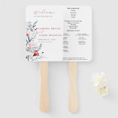 Hochzeitsfeiertag in Rot und Blau Fächer (Vorne und Hinten)