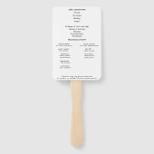 Hochzeitsfeiertag in Rot und Blau Fächer (Rückseite)