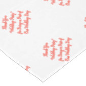 Hochzeitsfeiertag Korallentypografie Tischdecke (Schrägansicht)