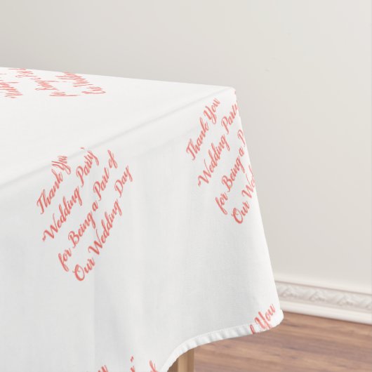 Hochzeitsfeiertag Korallentypografie Tischdecke (Beispiel)