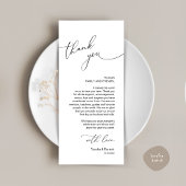 Hochzeitsfeiertag Ort Einstellung Dankeschön Karte