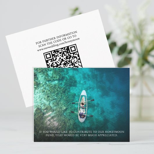 Hochzeitsfeiertagsspenden QR-Code Begleitkarte