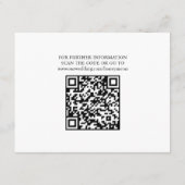 Hochzeitsfeiertagsspenden QR-Code Begleitkarte (Rückseite)