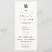 Hochzeitsfeierungsprogramm Havana Palm Programm (Vorderseite)