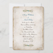 Hochzeitsfeige in Sepia mit abgerissenem Papier Einladung (Rückseite)