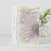 Hochzeitsfeige in weichem Gelb mit zerrissenem Pap Einladung (Stehend Vorderseite)