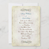 Hochzeitsfeige in weichem Gelb mit zerrissenem Pap Einladung (Rückseite)