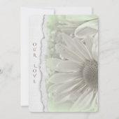 Hochzeitsfeige in weichem Grün mit zerrissenem Pap Einladung (Vorderseite)