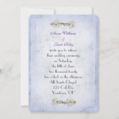 Hochzeitsfeige in weichem lila mit zerrissenem Pap Einladung (Rückseite)