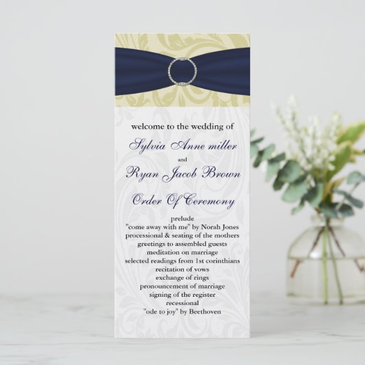 Hochzeitsfeige mit Marineblau-IMITAT Programm (Stehend Vorderseite)