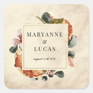 Hochzeitsfeige Quadratischer Aufkleber