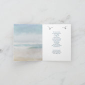 Hochzeitsfenster mit Seestern Einladung (Innenseite)