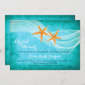 Hochzeitsfest am Strand Brautparty Einladung (Vorne/Hinten)