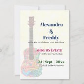 Hochzeitsfest Fields Musik Moderne Hochzeit Einladung (Vorderseite)