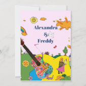 Hochzeitsfest Fields Musik Moderne Hochzeit Einladung (Rückseite)