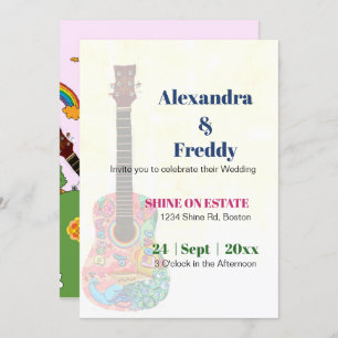 Hochzeitsfest Fields Musik Moderne Hochzeit Einladung