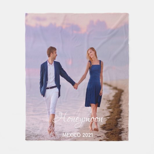 Hochzeitsfest-Foto Fleecedecke (Vorderseite)