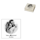 Hochzeitsfest Foto Save the Date Gummistempel (Stempel)