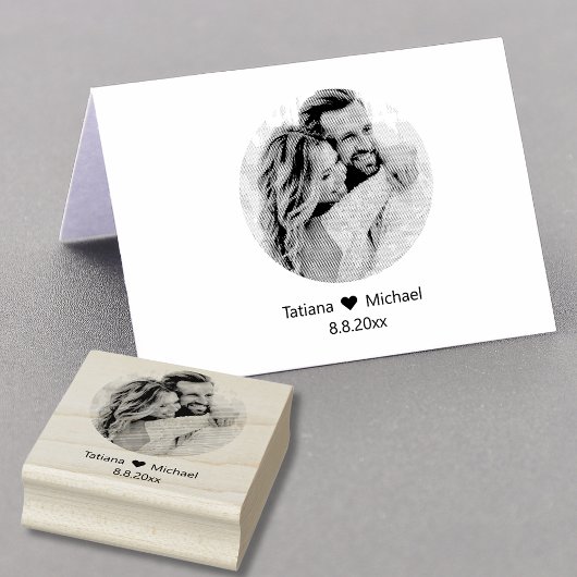 Hochzeitsfest Foto Save the Date Gummistempel