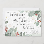 Hochzeitsfest im Dezember Probe Einladung (Vorderseite)